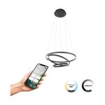 Eglo Pendelleuchte Lobinero-Z Aluminium Stahl Schwarz 40W 6100lm - 830-865 Abstimmbares Weiß | IP20 - Zigbee Dimmbar