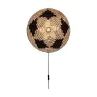 Good&Mojo Wandleuchte Andros Schwarz/Natural | Geeignet für 1x E27 