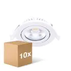 Mehrfachpackung 10x Noxion LED Schwenkbar Slim Spot Weiß Rund 5W 550lm 60D - 940 Kaltweiß | 85mm - IP54 - Dimmbar - Höchste Farbwiedergabe